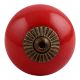 Solid Red Antique Fitting Ceramic Drawer Knob